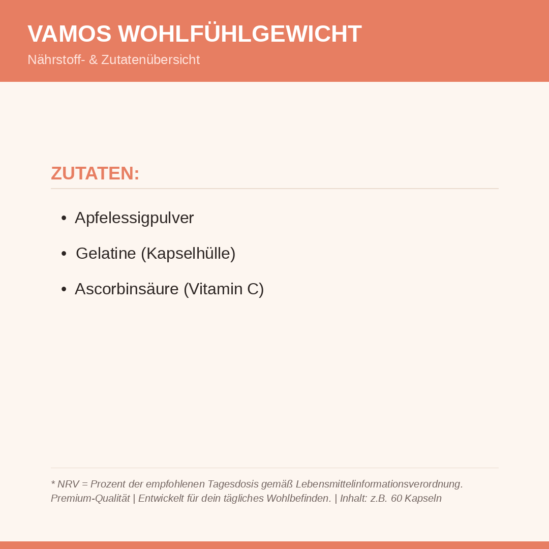 VAMOS FEEL-GOOD WEIGHT